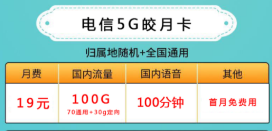 手機(jī)流量卡有什么套餐推薦？ 19元100G的套餐介紹電信清風(fēng)卡300G大流量上網(wǎng)卡