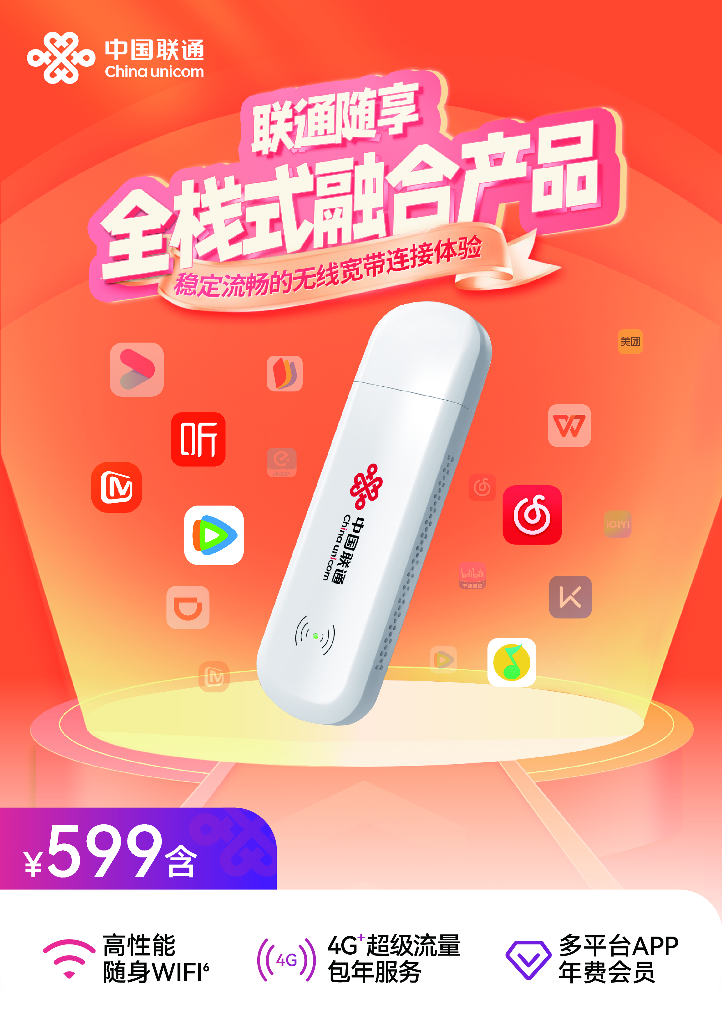 聯通隨享---高性能隨身WIFI